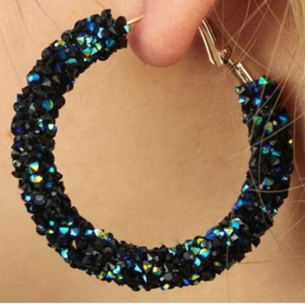 Acrylic Crystal Hoops
